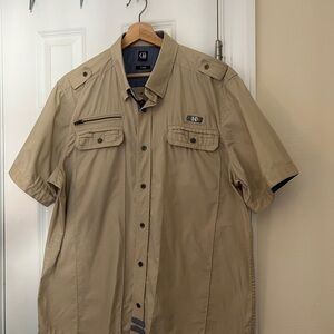 Men's Cavi Tan Short Sleeve Shirt Jacket